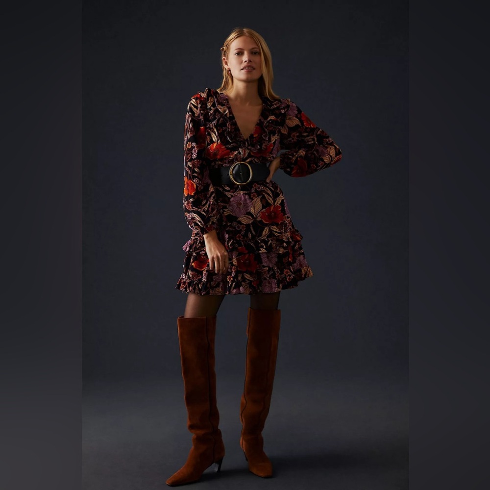 Pilcro by Anthropologie Tiered Corduroy Dress